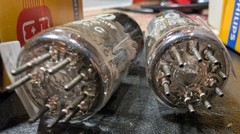 One Matched Pair Rare 7062 / E180CC (12AT7) Tubes Philips, SQ Heerlen,Holland
