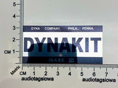Dynaco Dynakit Mark III Badge for Amplifier Mark 3 Foilcal Replacement