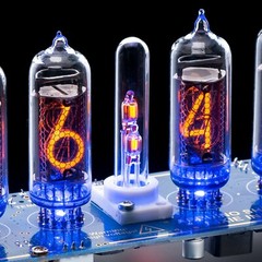 Glass Column with 2 NE-2H Neon Lamps+Holder for IN-14 IN-8 Nixie Tubes Clocks