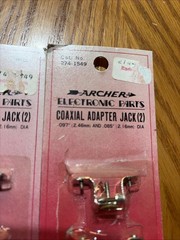 3 Pack Vintage ARCHER Radio Shack 274-1549 Coaxial Adapter Jacks 2.46mm & 2.16mm