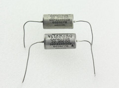 New Qty 2 Matched Pair Sprague Vitamin Q .22uF 300V PIO Capacitors NOS USA 1965