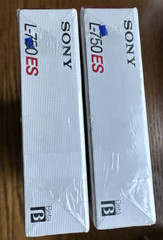 2 Sony Dynamicron ES Beta L-750 Tape Factory Sealed Blank Cassettes