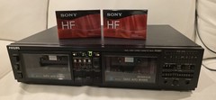 Vintage Philips FC567 Dual Logic Auto Reverse Hi-Speed Dub Cassette Deck TESTED