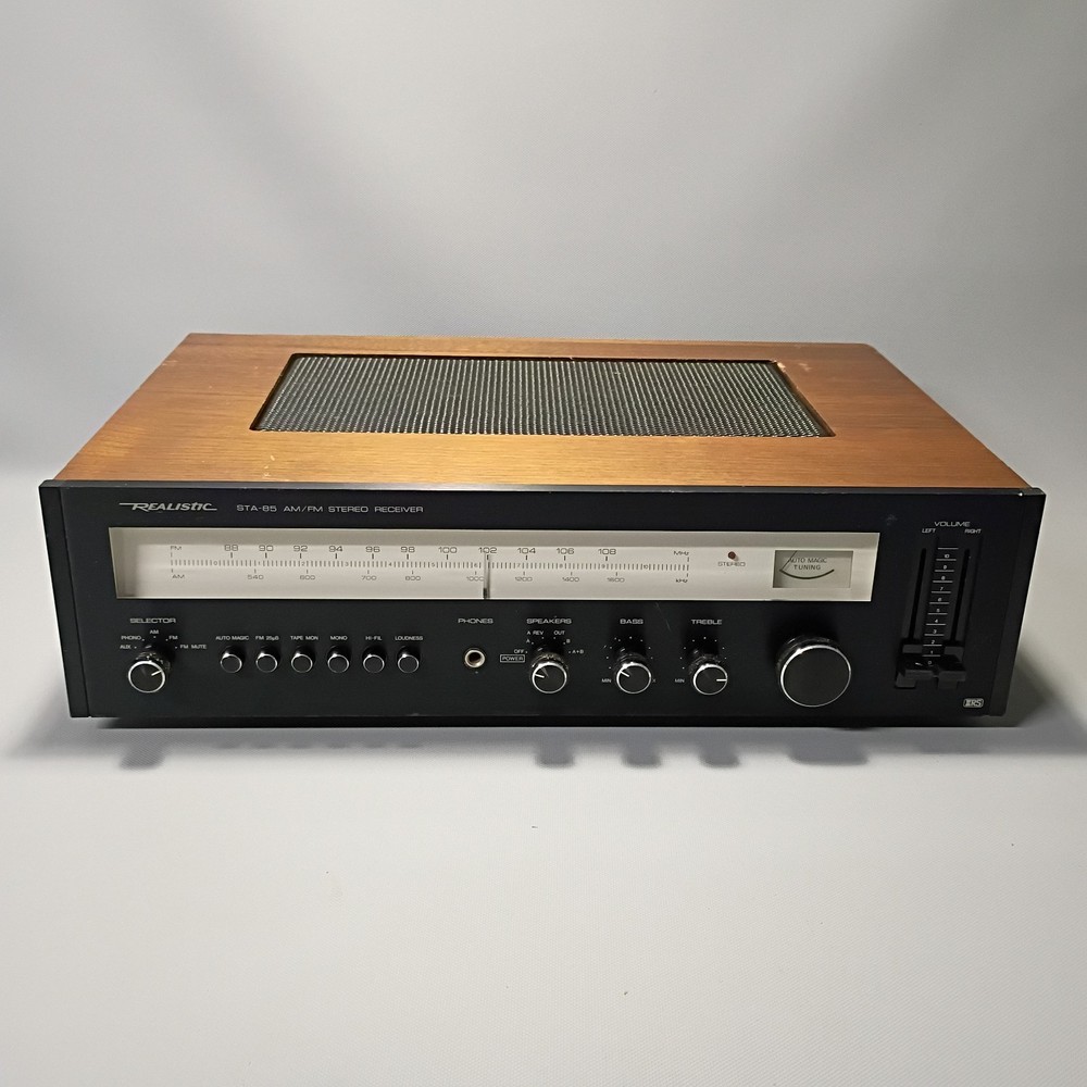 Realistic STA-85 AM/FM Stereo Receiver Walnut Veneer Black Tested