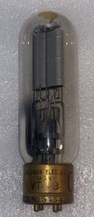 Western Electric 211 VT-4-B Brass Base Transmitter Tube Good Filament