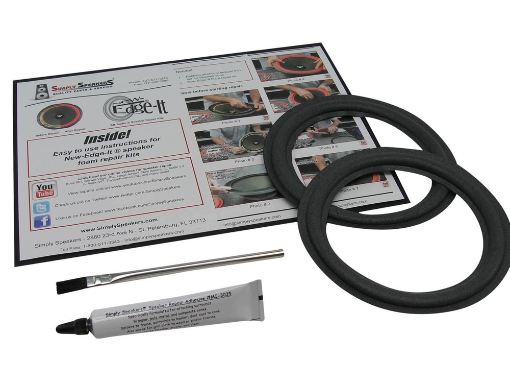 6″ Foam Speaker Repair Kit, OD 6″, Cone: 4.625″, ID: 4.375″, FSK-619 (PAIR)