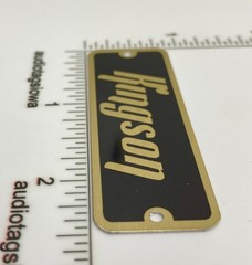 Kingson Equipment or Case Badge Custom Made Aluminum with Screws