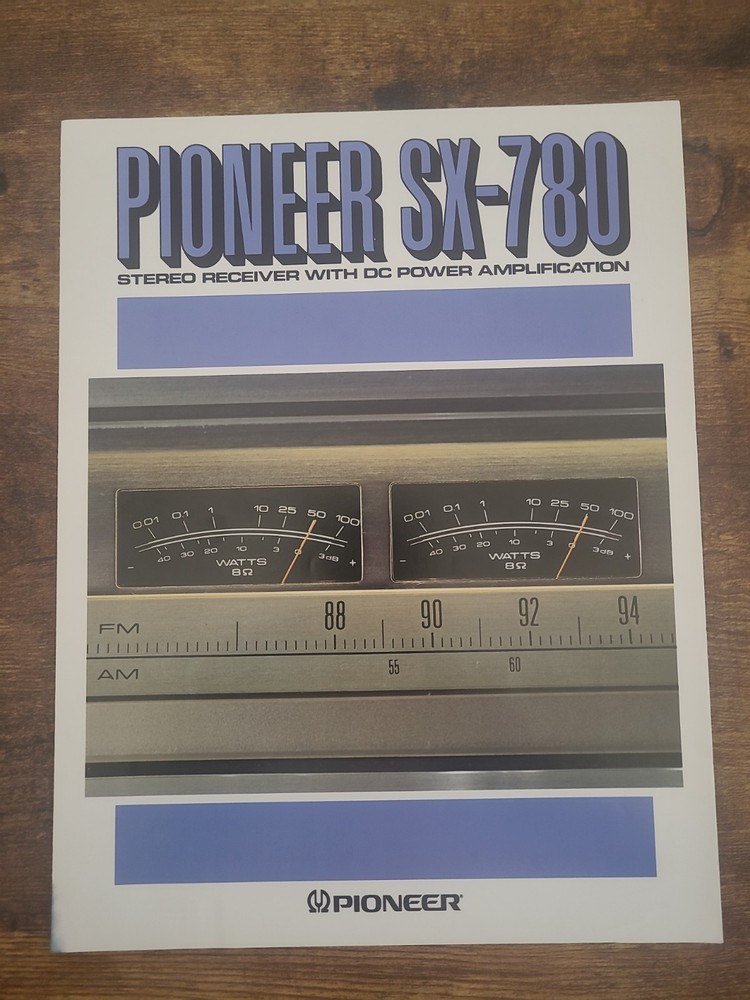 Pioneer SX-780 Stereo Receiver DC Power Amplification Original Brochure Pamphlet