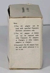 Vintage Panasonic AC Adapter JL-066A for Panasonic Calculator JE-614P & JE-620P