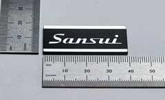 Sansui Equipment Badge Logo Emblem Premium Silver With Self Stick Adhesive