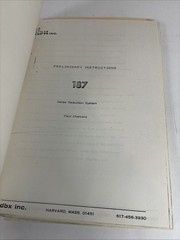 Original DBX 187 Decilinear Noise Reduction System Instruction Manual Vintage