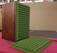 Retro Green.. ‘Sculptured Air’ Foam Grill Inserts..JBL L-100 Century Speakers