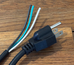 18 AWG Grounded Power Cable. Guitar Amplifiers, Tube Amps, Preamps, Reel to Reel