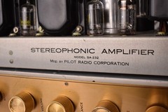 Vintage PILOT SA-232 EL84 Tube Power Amplifier & SP-210 Preamplifier -SERVICED-