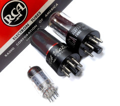 RCA 1960s’ Fender Champ 5F1 Tweed Amp Tubes Set 6V6GT 5Y3GT 12AX7A USED-TEST NOS