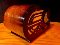 Old Wood Vintage Antique Restored Art Deco Radio Converted to a Bluetooth SPK!