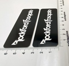 Rockford Fosgate Speaker Badge Logo Custom Made Aluminum Pair Black Version