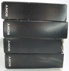Vintage Betamax Beta Tape Lot of 4 Used Tapes Sony Model L-750 w/ Cases