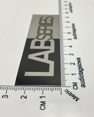LabSeries Amplifier Badge Insert Custom Made Aluminum Self Stick Lab Series