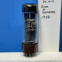 1958 AMPEREX BUGLE BOY EL34 6CA7 TUBE DOUBLE D GETTERS TESTED 104%