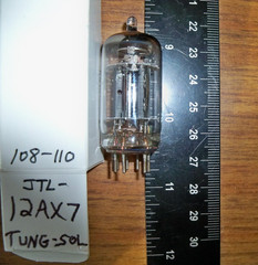 Strong TUNG-SOL Long Gray Plate Angled D Getter JTL- 12AX7 / ECC83 Tube