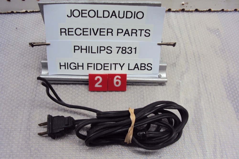 Philips 7831 Receiver AC Line Cord. Tested. Parting Out Entire 7831