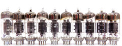 10 Nice Tested Vintage General Electric 12BY7A Black Plate Vacuum Tubes