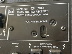 Multi-Voltage DUAL CR 5900 Stereo Receiver Amplifier #30942 – Good Sound