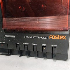 FOSTEX X-15 Multitracker Cassette Deck + Power Supply POWER TESTED – FOR PARTS