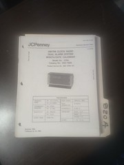 JC Penney 3795 Service Manual Original Repair Book Clock Radio