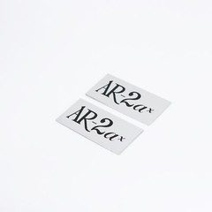4pcs AR-2ax Speaker Grill Badges Aluminum 53.9mm(2.125″)X25.4mm(1″)
