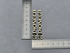 Pioneer Speaker Badge Emblem Logo Pair Custom Made – Brushed Gold
