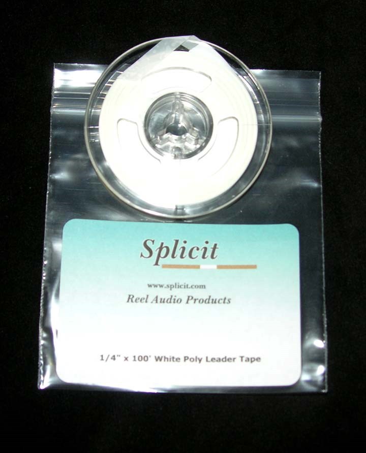Leader Tape…..Fresh, white poly 1/4″ x 100′