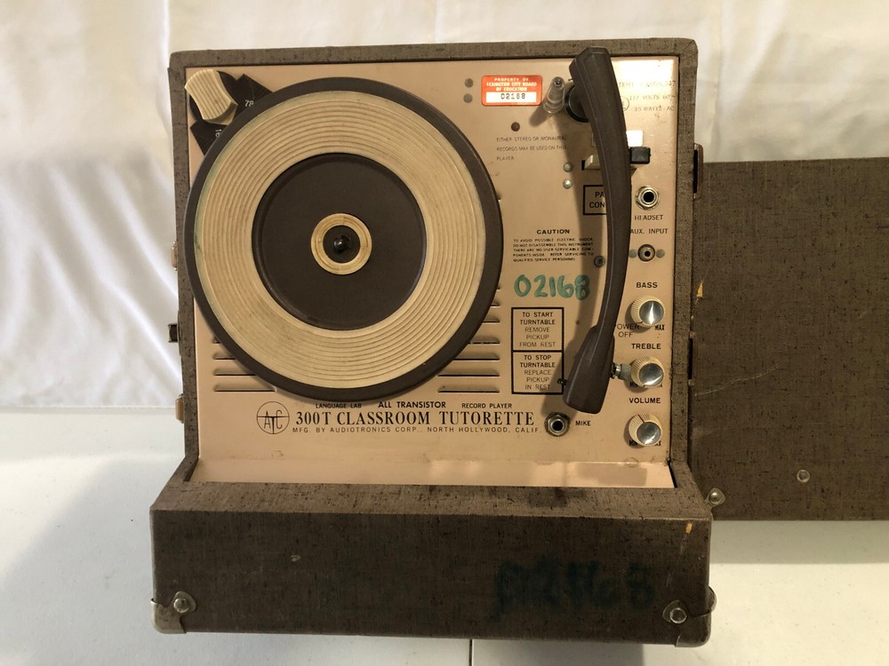 Audiotronics 300T Classroom Tutorette Record Player.