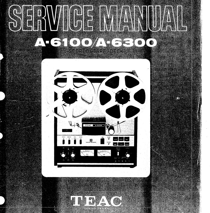 TEAC A-6100/A-6300 Stereo Tape Deck Service Manual Copy 4G USB Stick