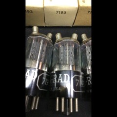 NOS QUAD (4) KEN RAD 7193 2C22 Black Plate (6J5 6SN7 sub) Vacuum Tubes C.9918