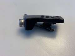 LENCO 60/65/85/90 BLACK METAL HEADSHELL WITH ORTOFON OMB CARTRIDGE USED