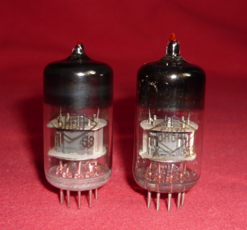 2pcs. 6N3P / 6Н3П ~ 6CC42 Double triode NEW. MILITARY. FOTON. DATE 1958…1959