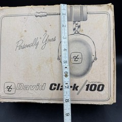 Vintage David Clark Model 100 Headset Receivers Aviation Airplane w/ Box Manual