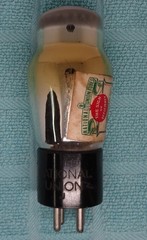 National Union 01A Vacuum Tube (UX 201A 301A) Dated 1937. Used. Tested Good.
