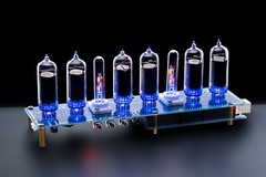 Glass Column with 2 NE-2H Neon Lamps+Holder for IN-14 IN-8 Nixie Tubes Clocks