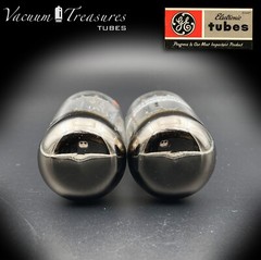 7591A GE brand International Coin Base Halo Getter Tested Pair Tubes Made in USA