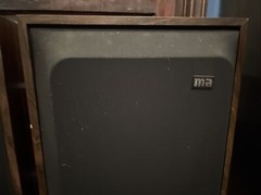 Pair Of MA Micro Acoustic Speakers Serial #10375 Microstatic Floor Wood VTG