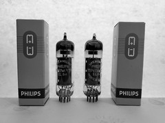2x Philips Miniwatt EL84 6BQ5 D-getter Tubes – Sittard, NL 1955 rX1/rX2 – NOS