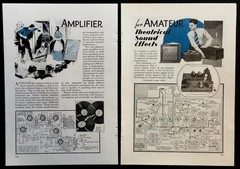 18 watt PA Sound Effects Amplifier Tube powered 1936 HowTo build Schematics Info