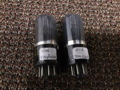 Pair Mixed 6V6GT / Dark Glass Vintage Radio Tube Guitar Audio Amp Tested