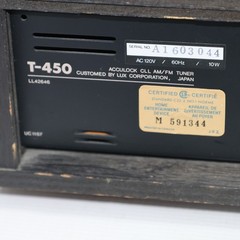 Luxman T-Series T-450 Vintage AM/FM Analog Radio Tuner Made In Japan WORKING!!