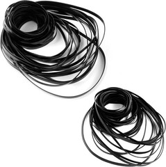 Flat Rubber Belts for Cassette Recorders 100 Pcs 40mm to 135mm Fit Most Devices
