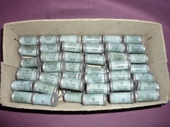 5pcs. 0.05uF 200V KBG / КБГ Hermetically Sealed Paper Capacitor USSR. NEW