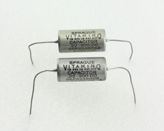 New Qty 2 Matched Pair Sprague Vitamin Q .22uF 300V PIO Capacitors NOS USA 1965